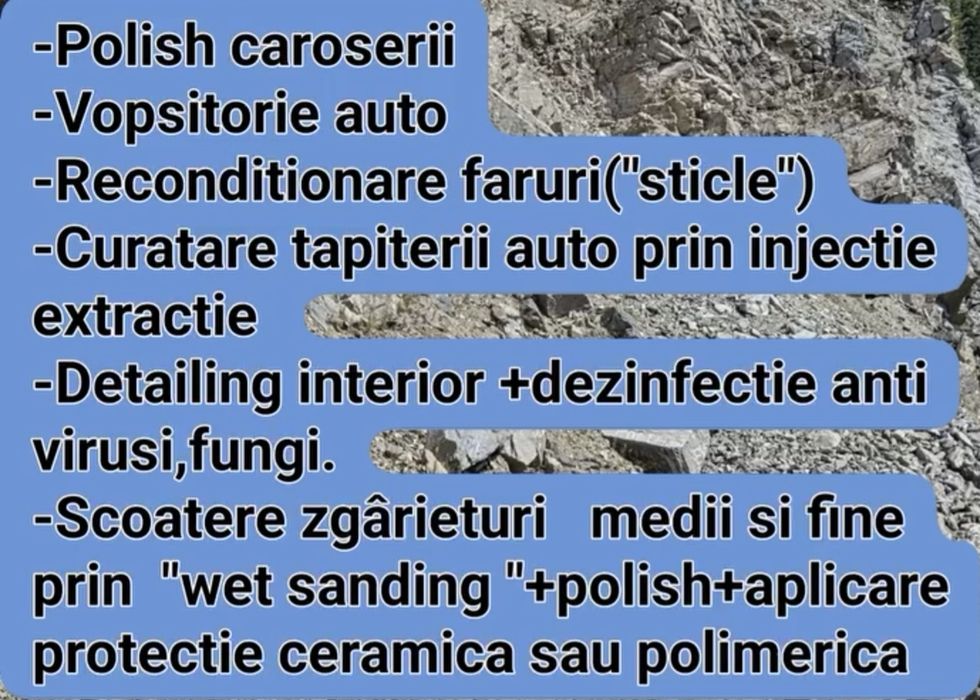 Servicii cosmetică auto