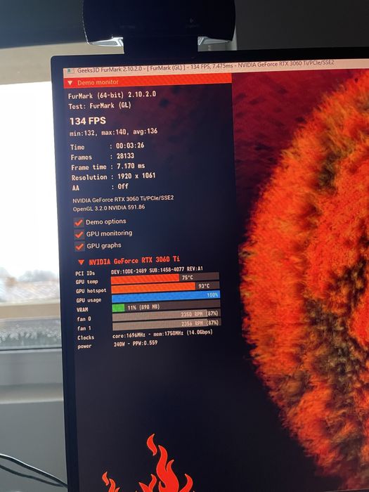 GIGABYTE RTX 3060 Ti Vision OC 8GB – Unic Proprietar , Negociabil