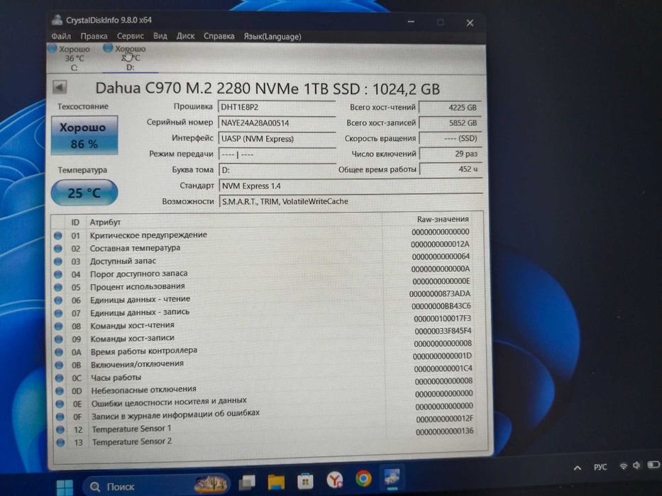 SSD Nvme m2 Dahua C970 1Tb