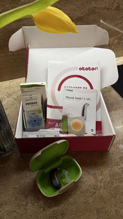 Слухов апарат Phonak Naída L-UP – отлично състояние, пълен комплект