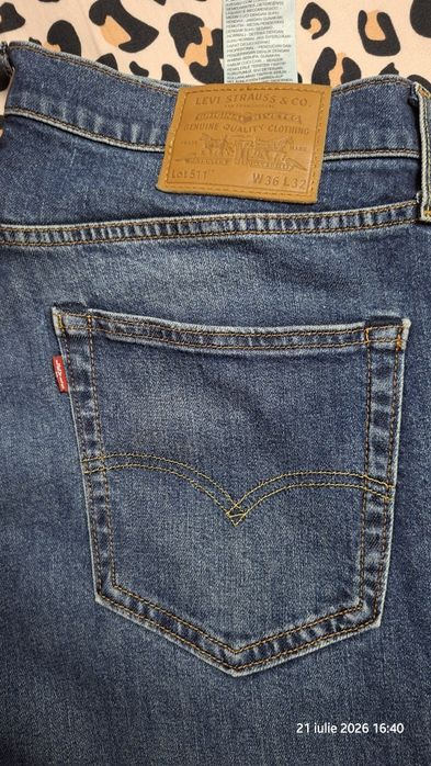 Blugi LEVI'S, Originali, modelul 511,măsura W36L32,albaștri