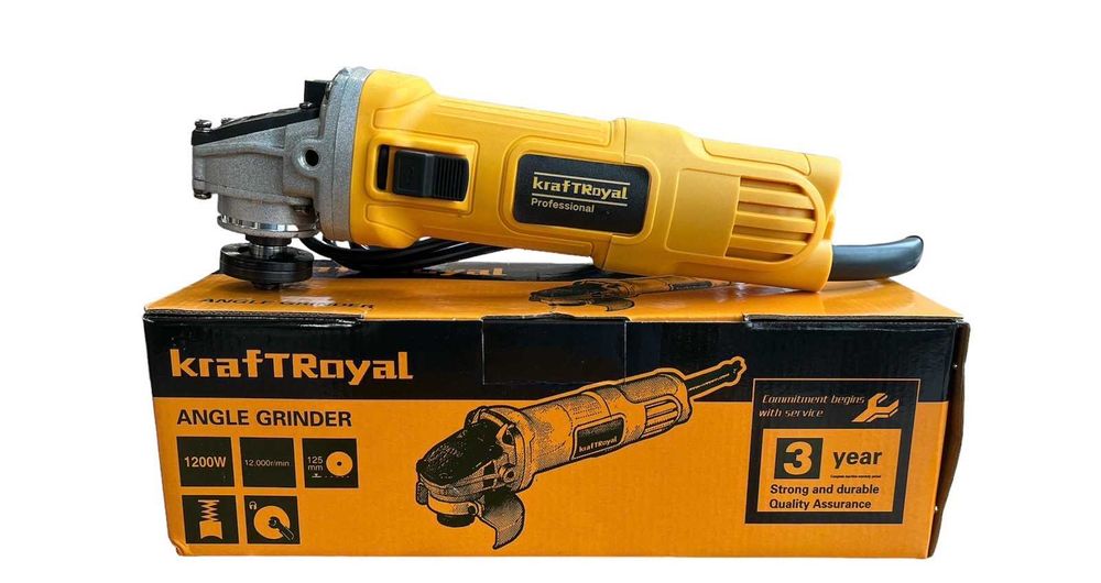 Електрически Ъглошлайф 125мм KRAFTROYAL 1200W Мини Шлайф на Ток Флекс