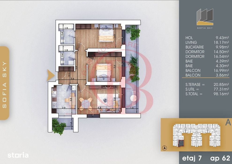 Bloc Finalizat Apartament 3 camere 7min Metrou Nicolae Teclu