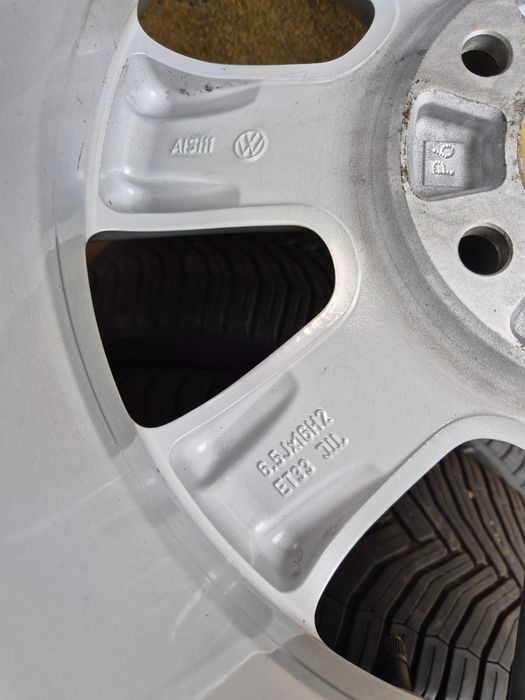 4 ROTI Jante + Anvelope 4Seasons ALLSEASONS - 215/65/16 - 5x112 - OEM VW TIGUAN / AUDI Q3 - Michelin CrossClimate