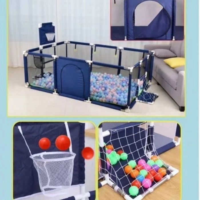 Детский Манеж Игровой Большой усиленный (синий) Со Склада