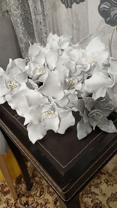 Новогодний декор цветок пуансетти