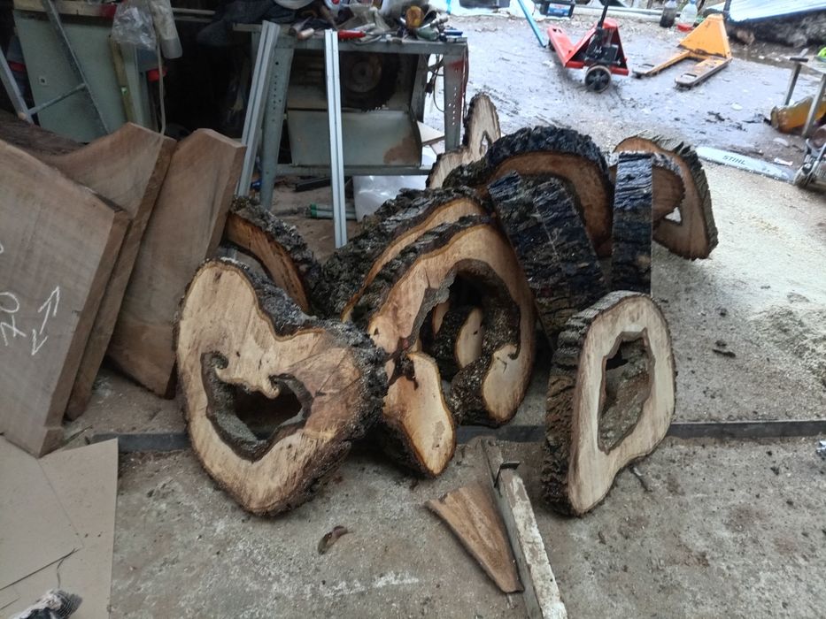 Nuc uscat rondele blaturi scânduri capace