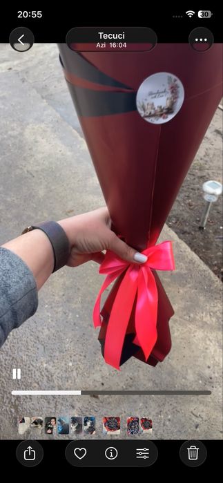 Buchete de trandafiri de satin