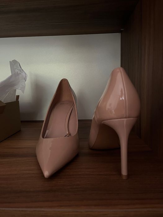 Обувки с висок ток Mango