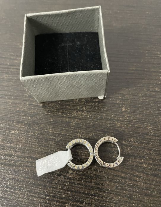 Серебрянные серьги Bvlgari