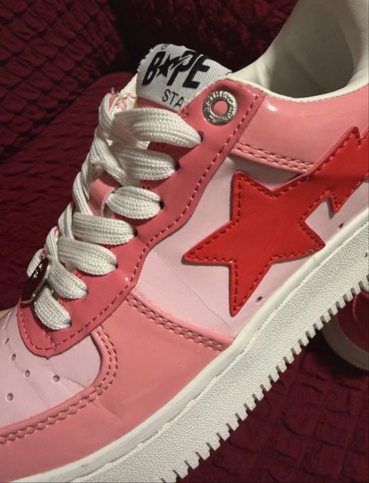 papuci bape sta pink peach marimea 36,5