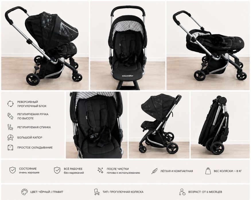 Коляска прогулочная easywalker charley