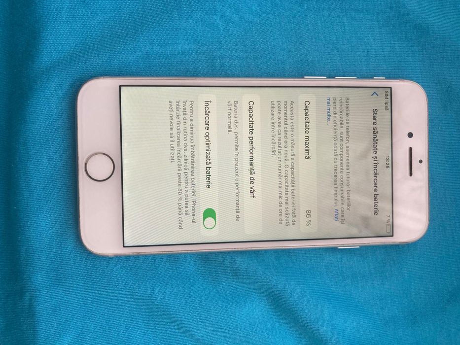 Iphone 8 ALB impecabil 64gb. Baterie 86%