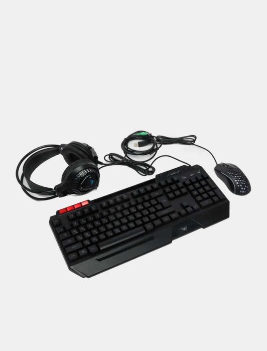 Игровой набор AULA T650 4в1 -клавиатура, мышь, коврик, наушники.