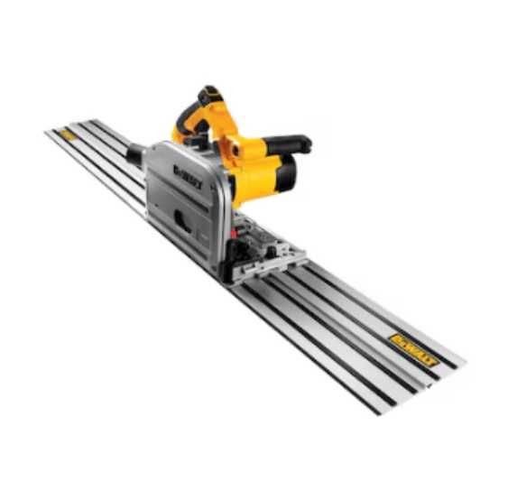 Комплект потапящ циркуляр Dewalt DWS520KTR-QS с водеща шина