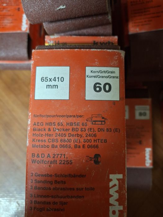 Шкурка за лентов шлайф 65/410