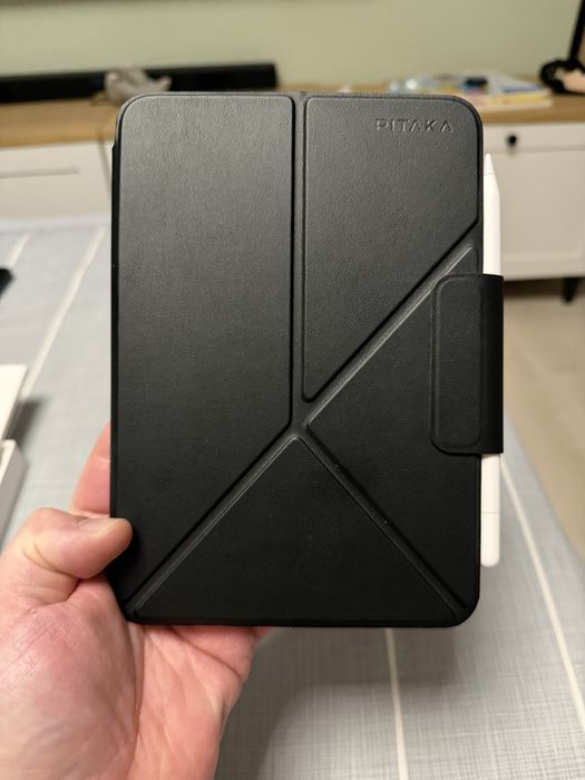 iPad Mini 7 (A17 Pro) Starlight 128GB + Apple Pencil + Husă Pitaka + Folie paperlike