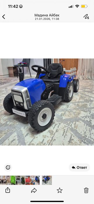 Детский трактор с прецепом