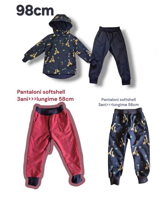 Pantaloni softshell copii 2 3 4 5 6 7 ani