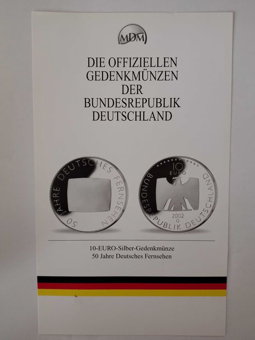 Сребърна монета 10 евро Германия 2002