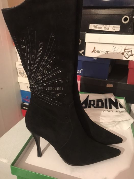 Сапоги замша демисезон эксклюзив