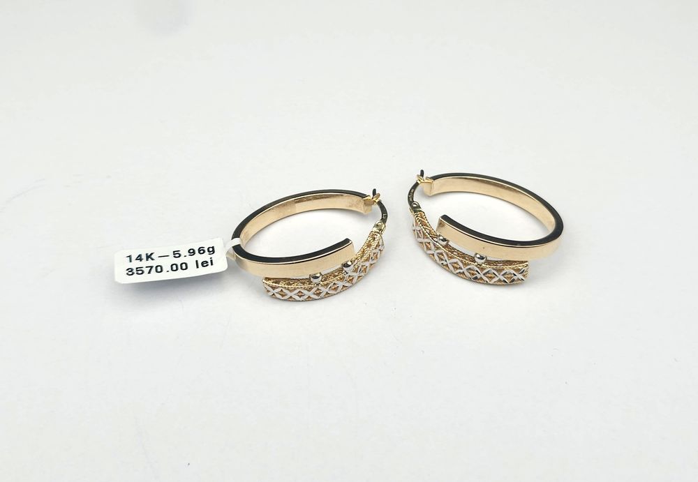 Bijuteria Royal cercei aur 14k 5.96 gr