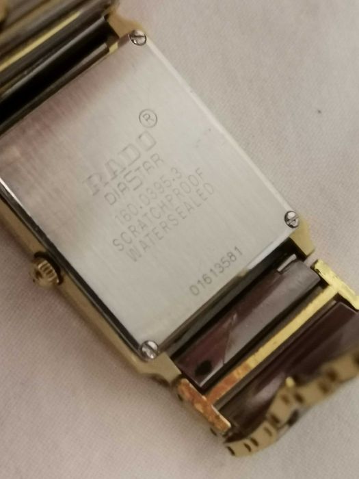 RADO DIASTAR Date Ceramic Gold Watersealed SAPPHIRE CRYSTAL 160.0395.3