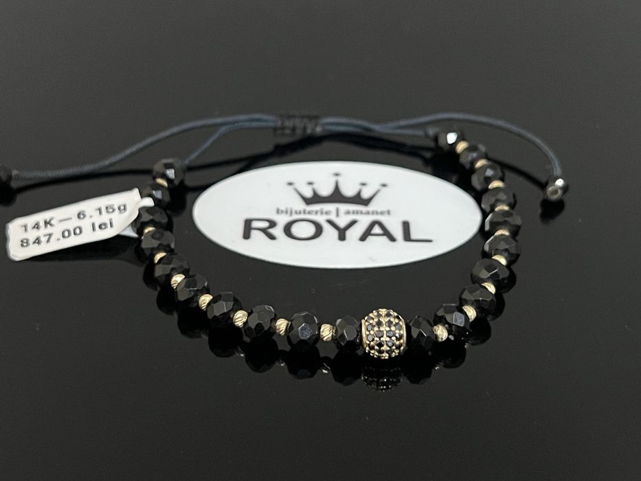 Bijuteria Royal CB : Bratara cu snur aur 14k 6,15gr