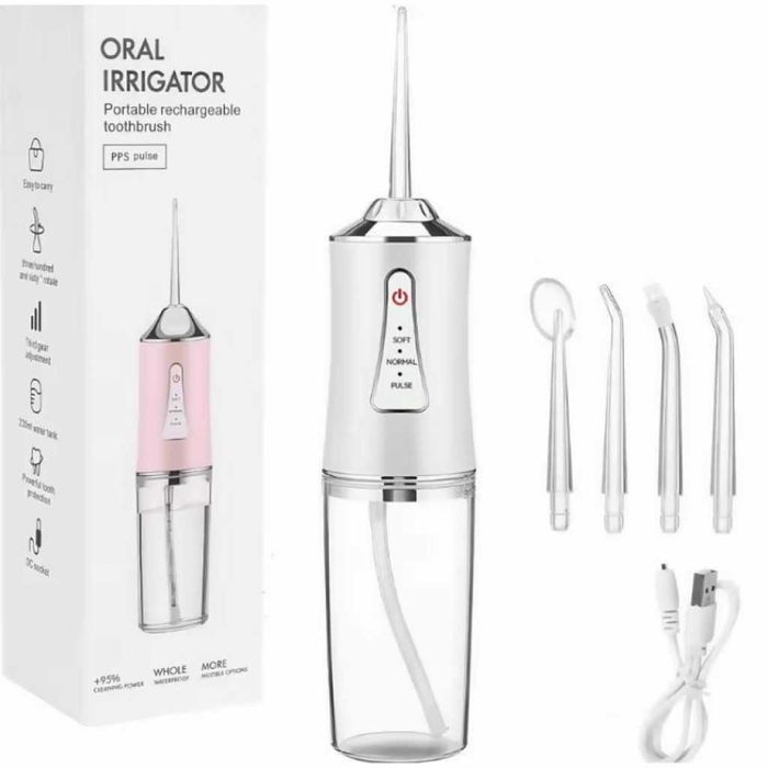 Портативен зъбен душ с 3 режима на действие – слаб, среден и силен