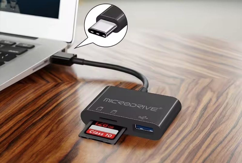 Четец за SD/microSD карти и USB с microUSB OTG - MicroDrive