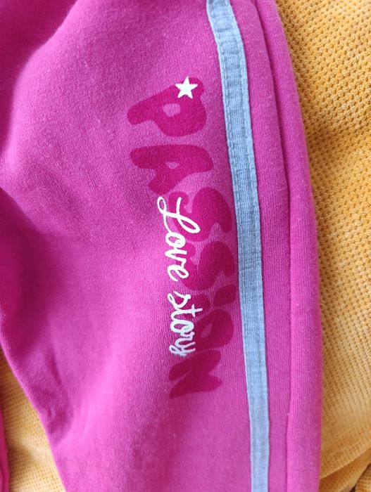 Детско спортно долнище, анцук, памук, розово, размер 128 см