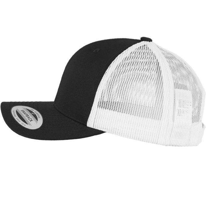 Șapcă FlexFIT alb negru (cu aerisire)