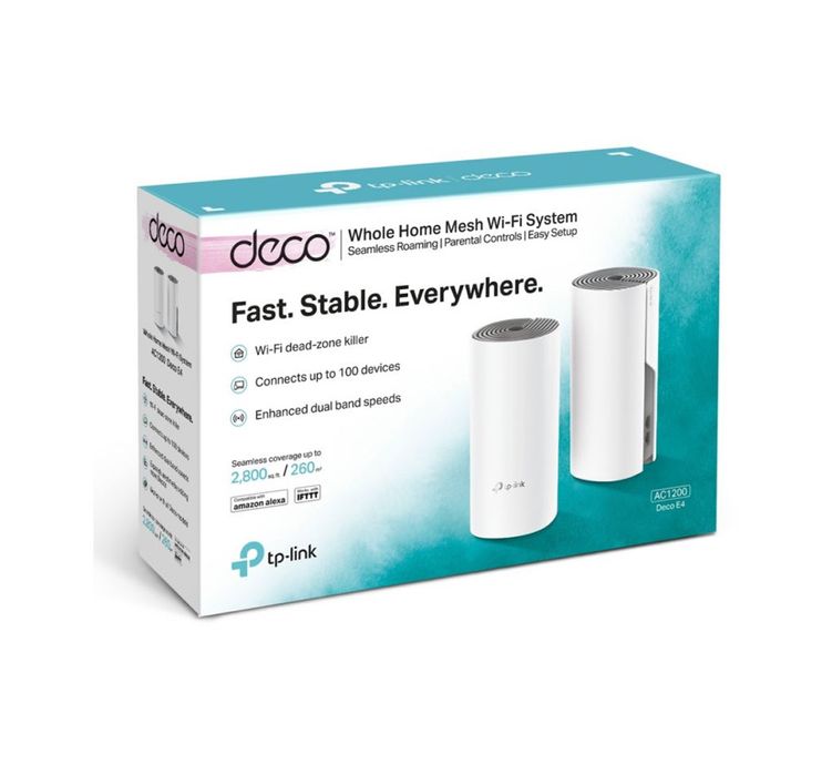 Wi-Fi система TP-Link - Deco E4, 2 модула, 1.2Gbps