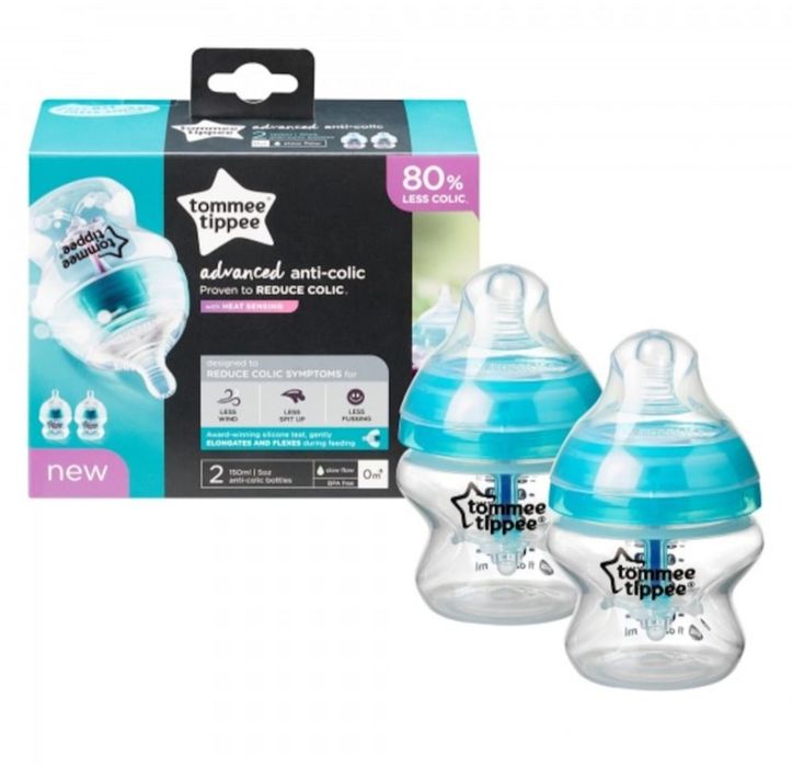 2 Шишета Advanced Anti-colic Tommee Tippee 150 мл + четка за почистван