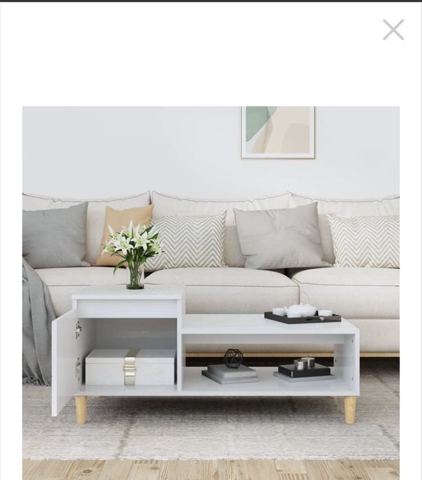 Vând masă de cafea Zakito Europe – Alb, 100x50x45 cm