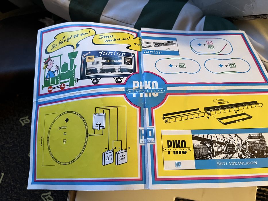 Винтидж PIKO Junior H0 комплект – нов, пълен, с кутия (ГДР)