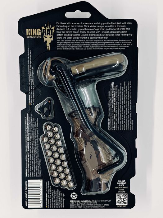 Прашка BARNETT USA King Rat Slingshots Black Widow Hunter™
