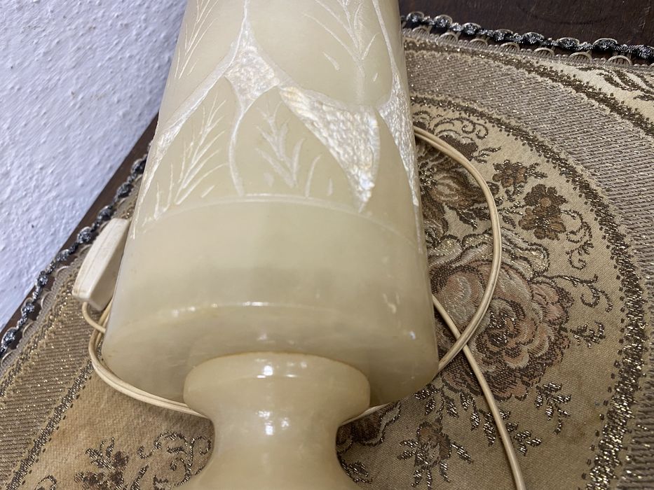 Ониксова настолна лампа Италия 1970 ръчна украса