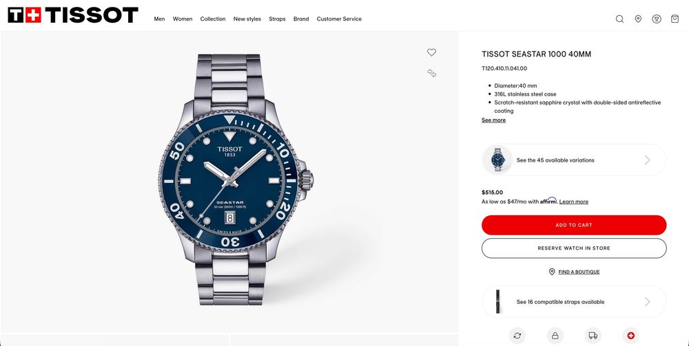 Tissot Seastar 1000 Original