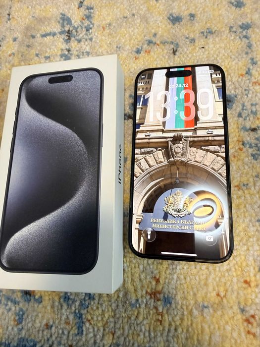Продавам APPLE IPHONE 15 PRO 256GB BLUE TITANIUM, 48mp+12mp+12mp