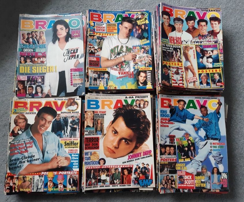 Голяма Колекция Стари Немски Списания BRAVO / POPCORN 175 Броя