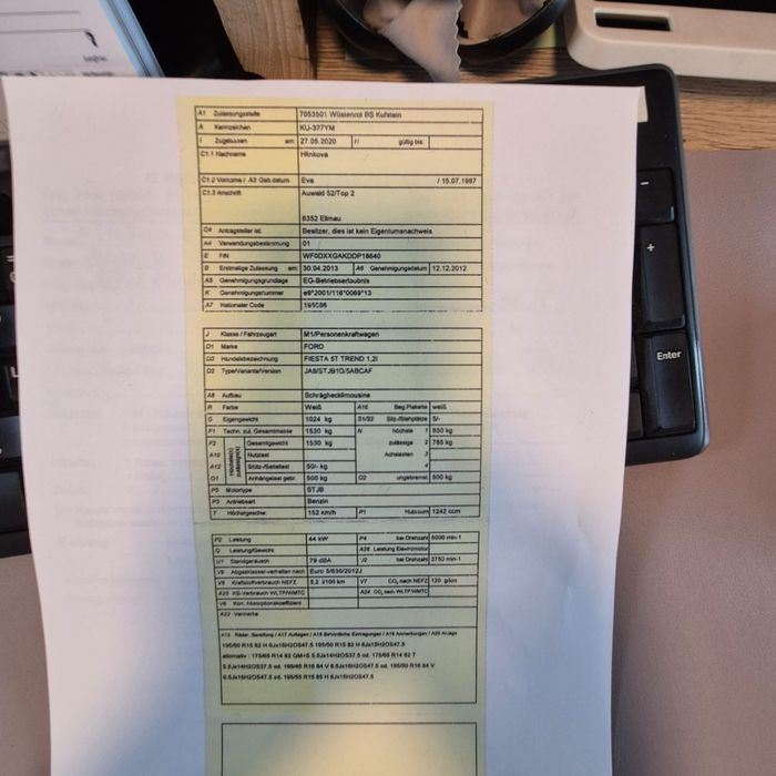 Ford fiesta 1.2 44kw STJB 102000KM за части FACELIFT