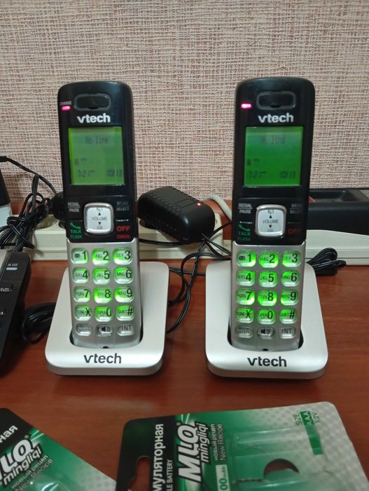 Продам радиотелефон VTECH три трубки на один телефонный номер.