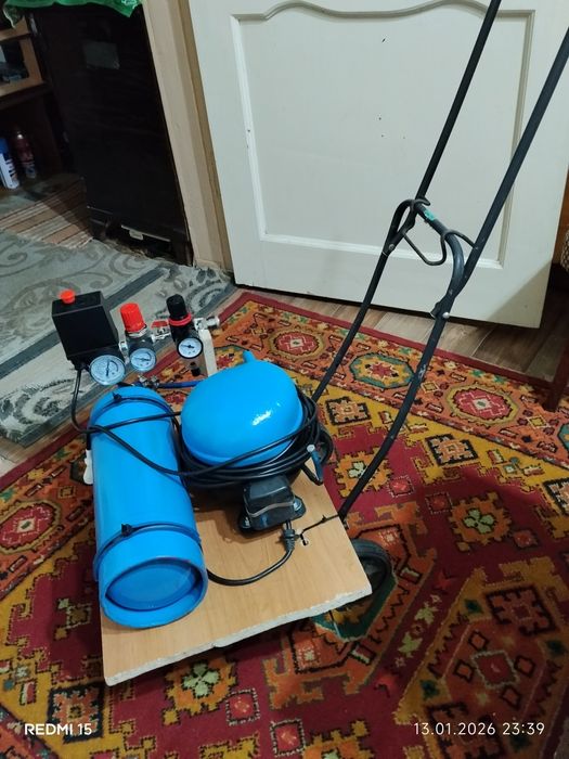 Компрессор самодельный. Цена сброшена 47 до 37.000 тенге.