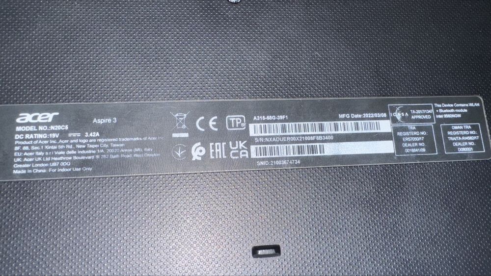 Acer Aspire A315-58