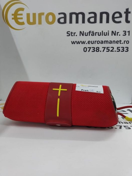 Boxa Portabila Bluetooth, Rezistenta la Apa IPX6, RGB, Rosu, -N-