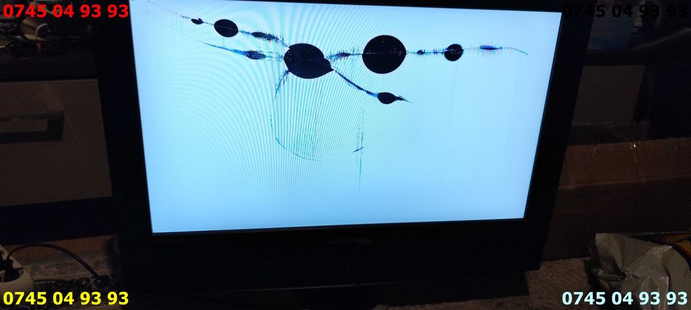 televizor rainford TFT 2660 ecran spart electronica buna telecomanda