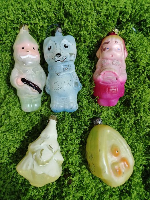 Ёлочные игрушки СССР,стекло