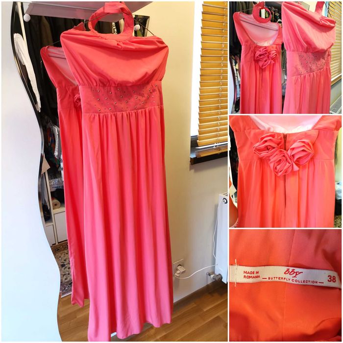 Rochita BBY Butterfly Collection - mărimea 38 (S/M, culoare corai)