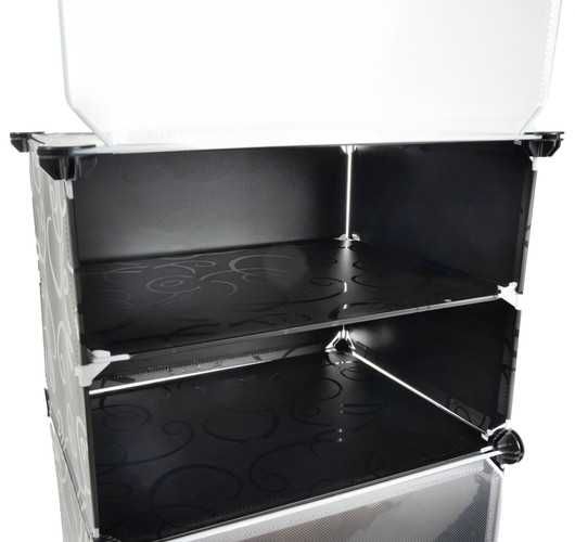 Рафт за обувки с вратички тип шкаф за 12 чифта